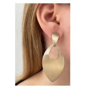 Hema Geometric Shape Women's Gold Tone Statement Dangle Earrings